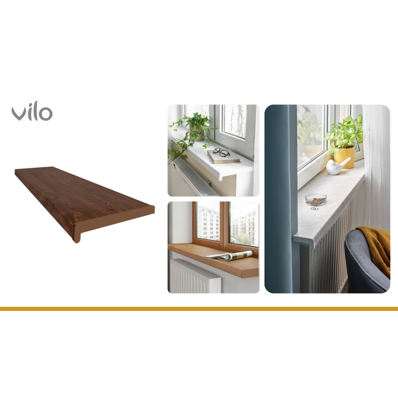 Innenfensterbank Vilo 300/M Nussbaum 2M