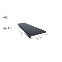 Interior windowsill 25 cm x 150 cm Anthracite