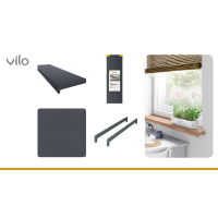 Interior windowsill 25 cm x 200 cm Anthracite