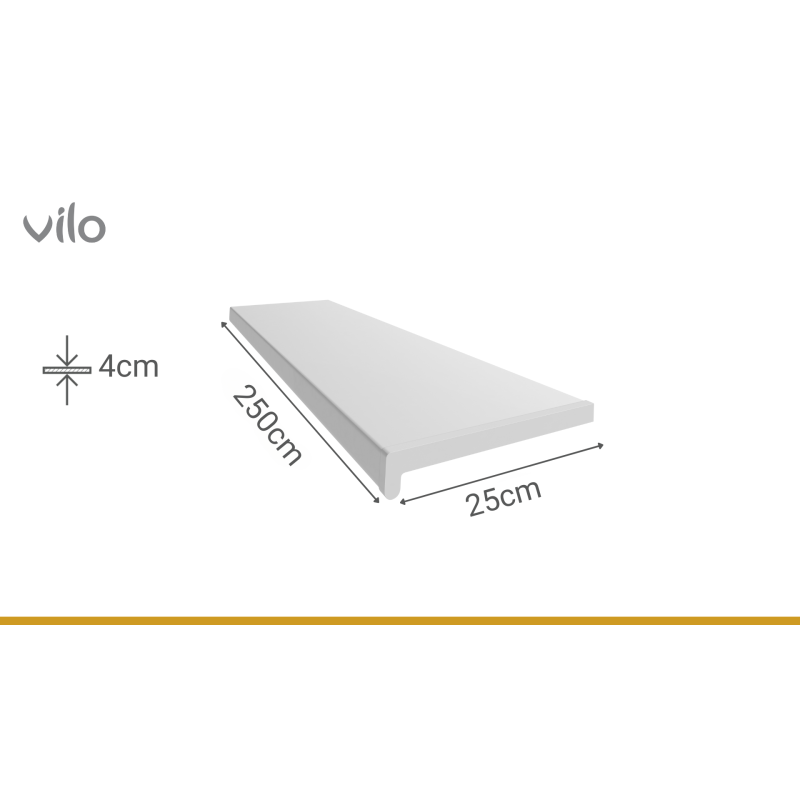 Appui de fenêtre intérieur Vilo 25 cm x 250 cm Marbre