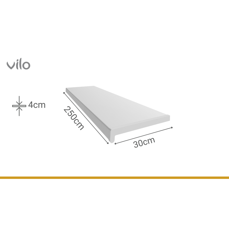 Innenfensterbank Vilo 300/M Weiß 2,5M