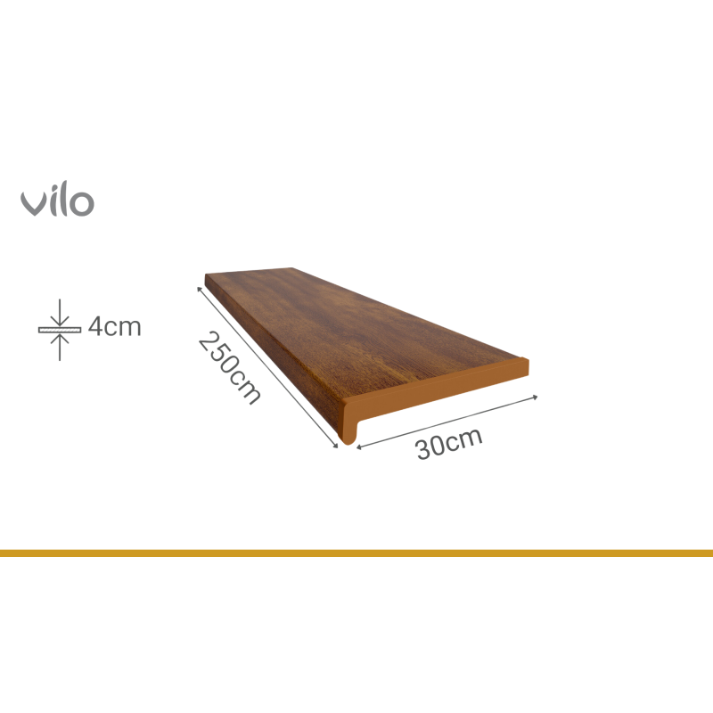Vilo interior windowsill 30 cm x 250 cm Golden oak