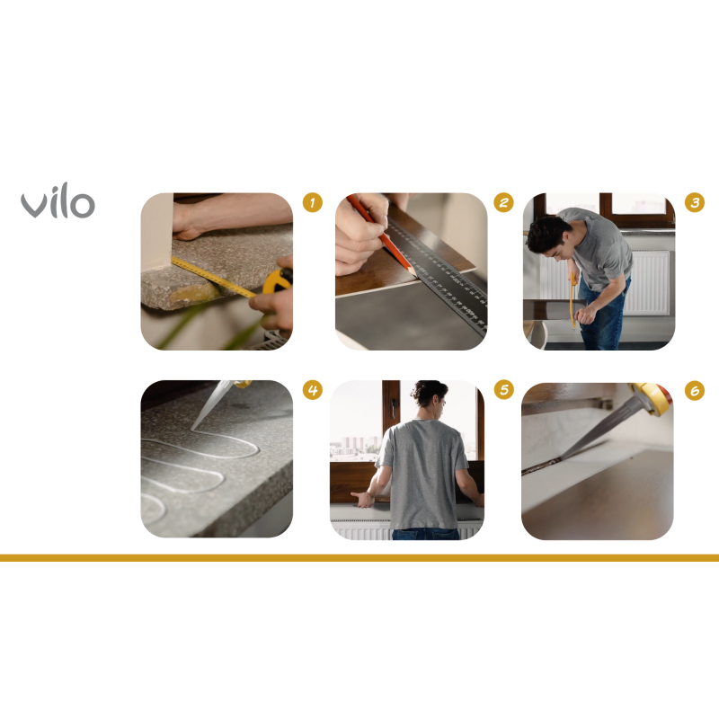 Window sill plug 2 pcs in package Vilo Golden Oak 400