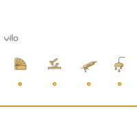 Window sill plug 2 pcs in package Vilo Golden Oak 400