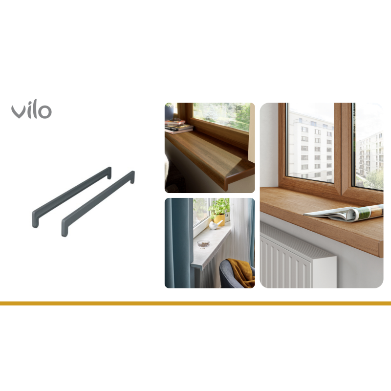 Window sill plug Walnut (2pcs)