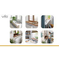 Window sill plug Walnut (2pcs)