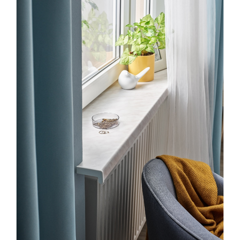 Davanzale interno 30 cm x 200 cm Bianco