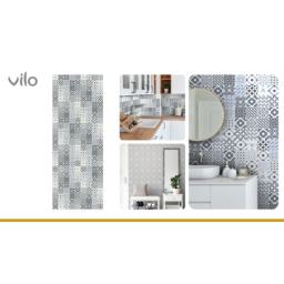 Motivo AZUL PATCHW. paneles decorativos de pared. MAT
