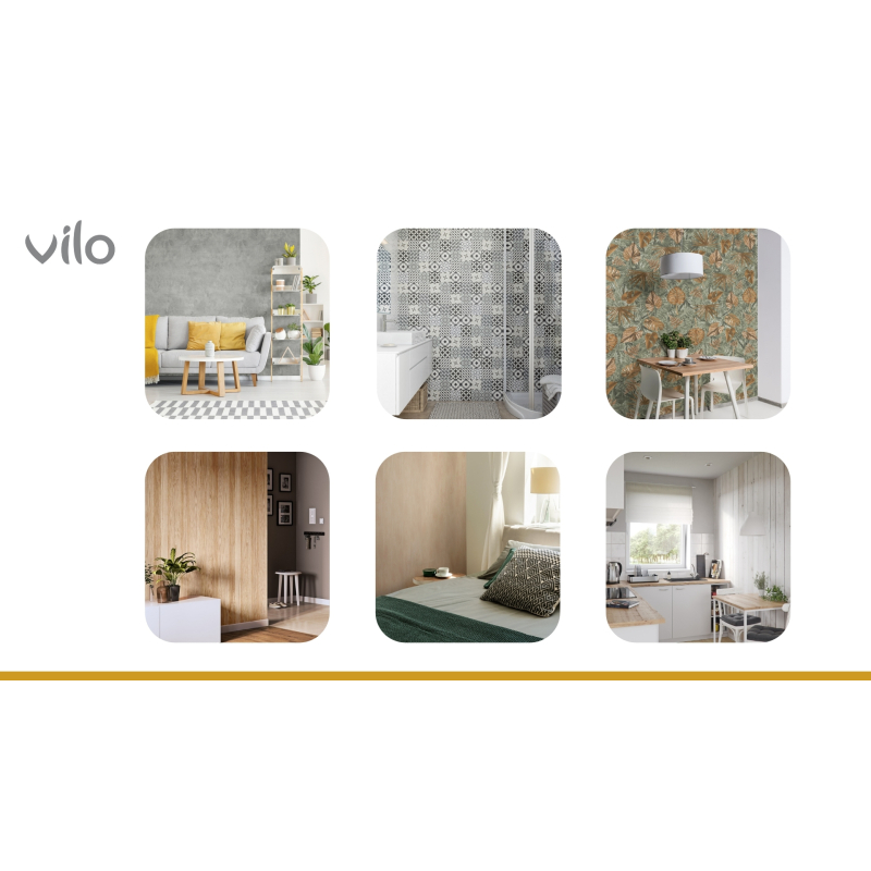 Motivo AZUL PATCHW. paneles decorativos de pared. MAT