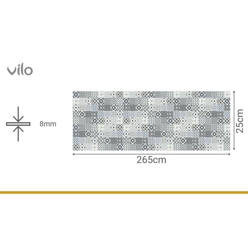 Motivo AZUL PATCHW. paneles decorativos de pared. MAT