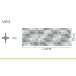 Dekorative Wandpaneele Motivo BLUE PATCHW. MAT
