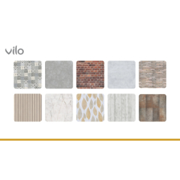 Motivo AZUL PATCHW. paneles decorativos de pared. MAT