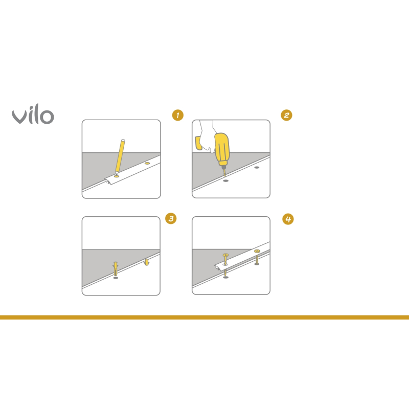 Perfil de junta de dilatación de suelo G110 GOLD 28/93CM