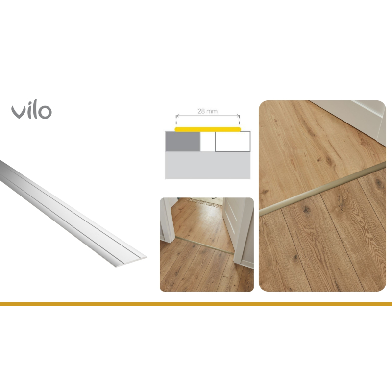 Põrandaliigendiprofiil G109/S SILVER 28/93CM