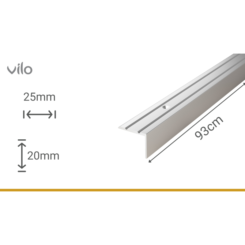 Treppenkante G32 SILBER 25X20/93CM