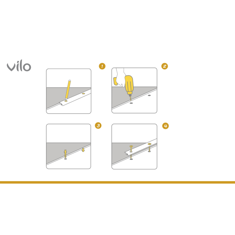 Equerre d'escalier G32 GOLD 25X20/186CM