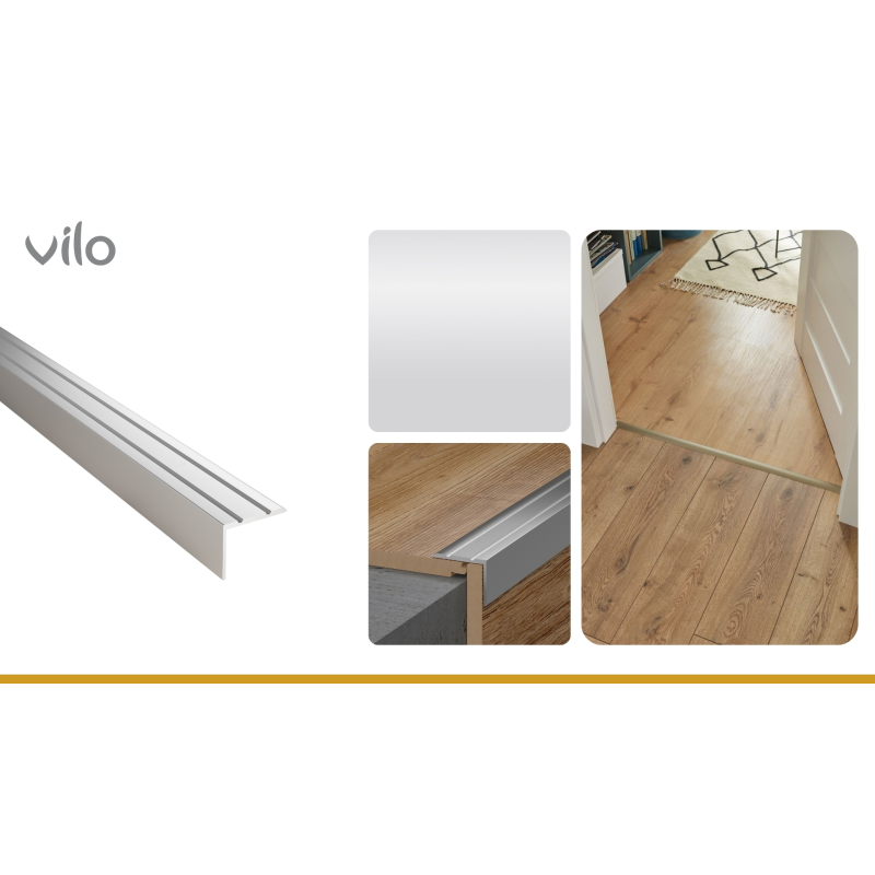 Laiptų pakopos G32/S SILVER 25X20/93 cm