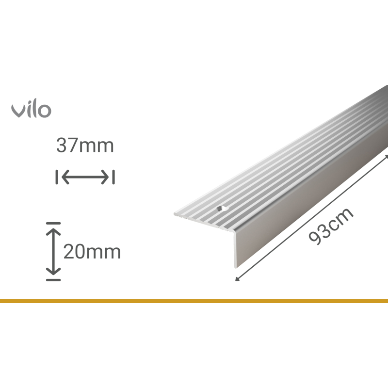 Treppenkante G220 SILBER 37X20/93CM