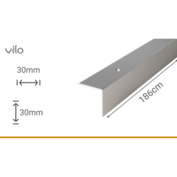 Trepiplaat G87 SILVER 30X30/186CM