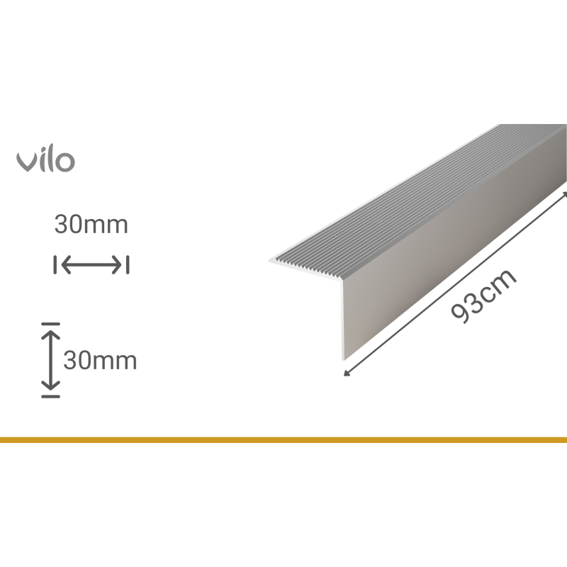 Estribo de escalera G87/S PLATA 30X30/93CM