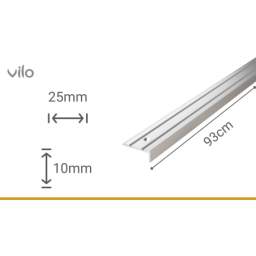 Trepiplaat G326 SILVER 25X10/93CM