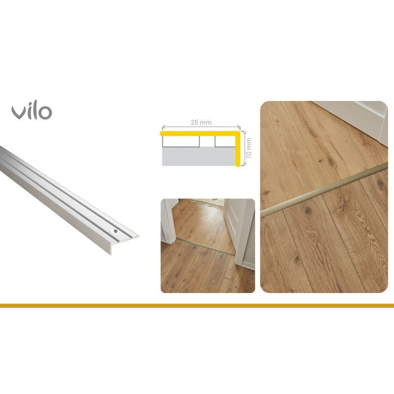 Estribo de escalera G326 PLATA 25X10/186CM