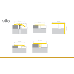 Põrandaliigendiprofiil L30 BLACK 30/93CM