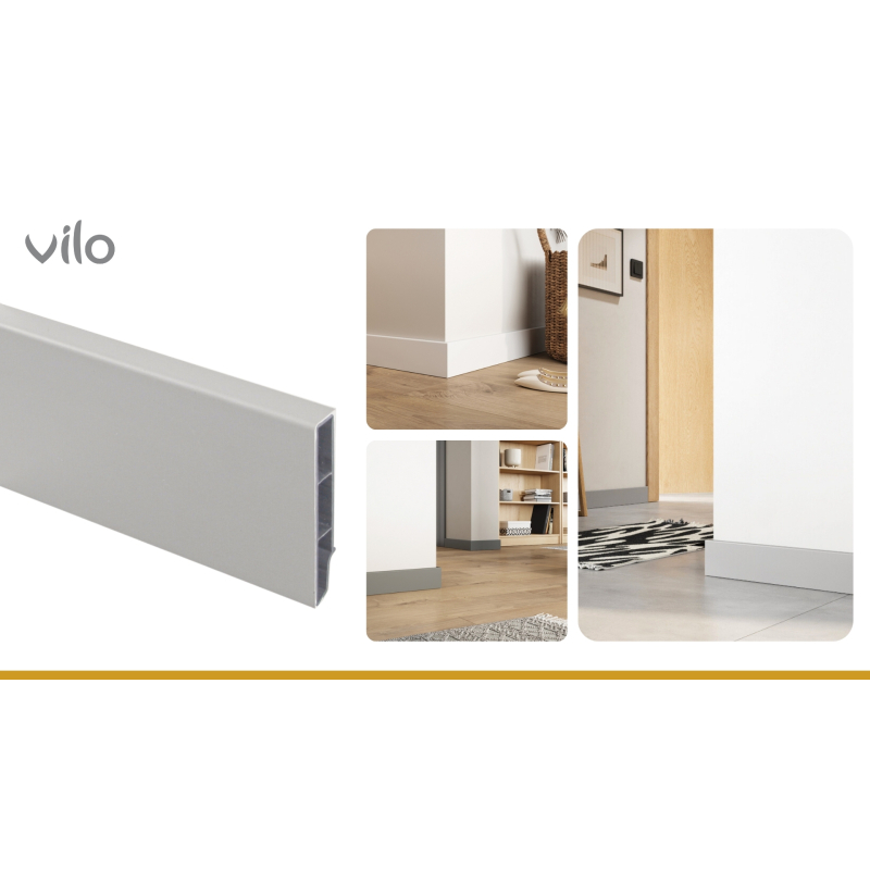 Lišta SEMPLA 80 PALE GREY 704 2,4M