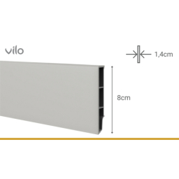 Lišta SEMPLA 80 PALE GREY 704 2,4M