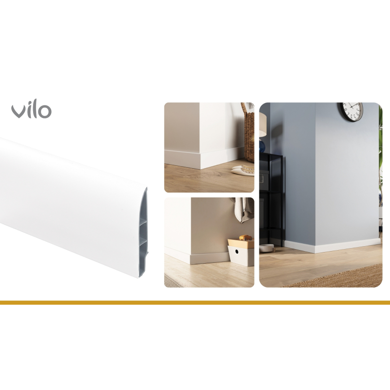 Плінтус SEMPLA 80 WHITE 708 2,4M