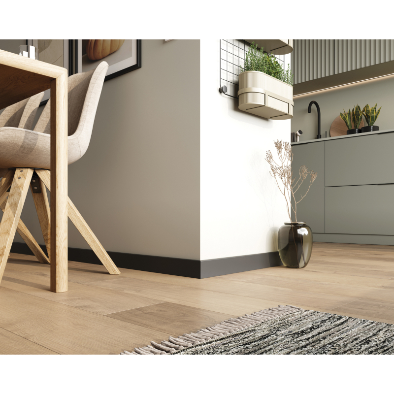 Skirting board SEMPLA 65 BLACK 706 2.4M