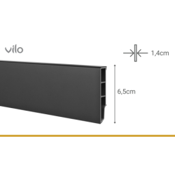 Grīdlīstes SEMPLA 65 BLACK 706 2,4M