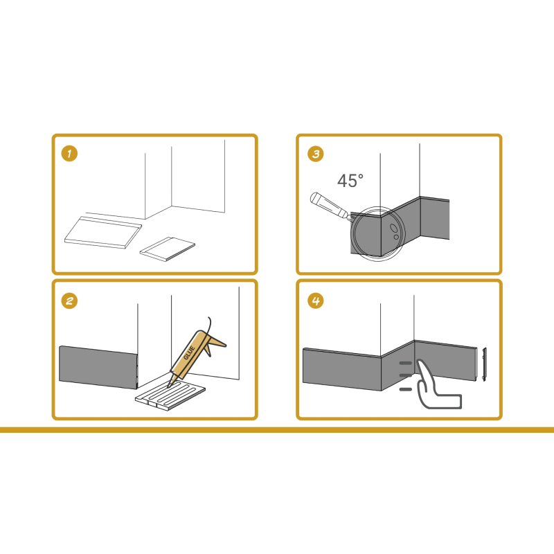 Skirting board cap SEMPLA 65 706 BLACK