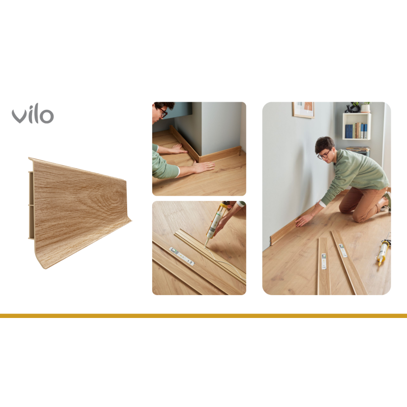 Skirting board LINELA 406 CANBERRA OAK 2M