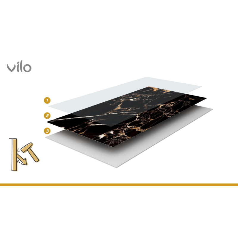 SPC Wandpaneele 120x60 CALACATA BLACK Bundle (4 Stk)