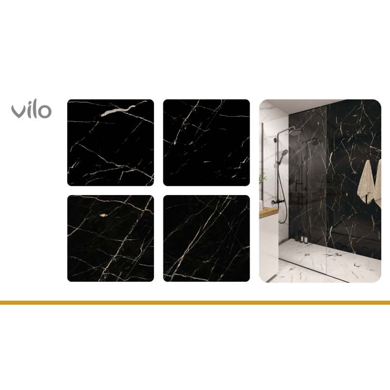 SPC Wandpaneele 120x60 CALACATA BLACK Bundle (4 Stk)