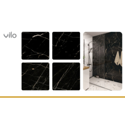 SPC Wandpaneele 120x60 CALACATA BLACK Bundle (4 Stk)