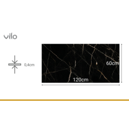 SPC Wandpaneele 120x60 CALACATA BLACK Bundle (4 Stk)