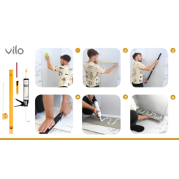 SPC 120x60 CALACATTA BLACK wall panels (4pcs)