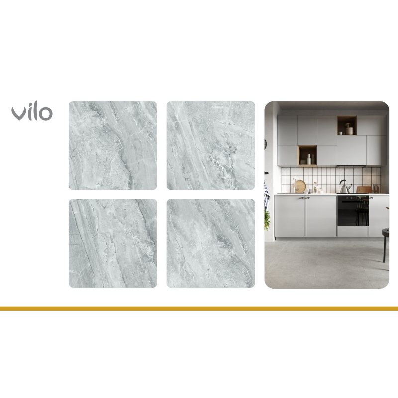 SPC-Bodenbelag 60x60 ASH GREY (1,44m2 Packung - 4 Stk)