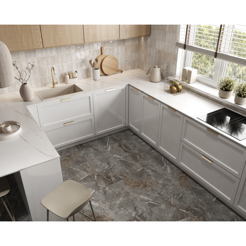 SPC-Bodenbelag 60x60 ASH GREY (1,44m2 Packung - 4 Stk)