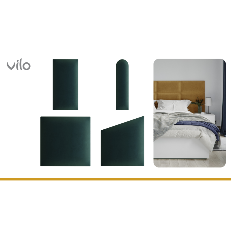 Upholstered panels 30X60 BOTTLE GREEN