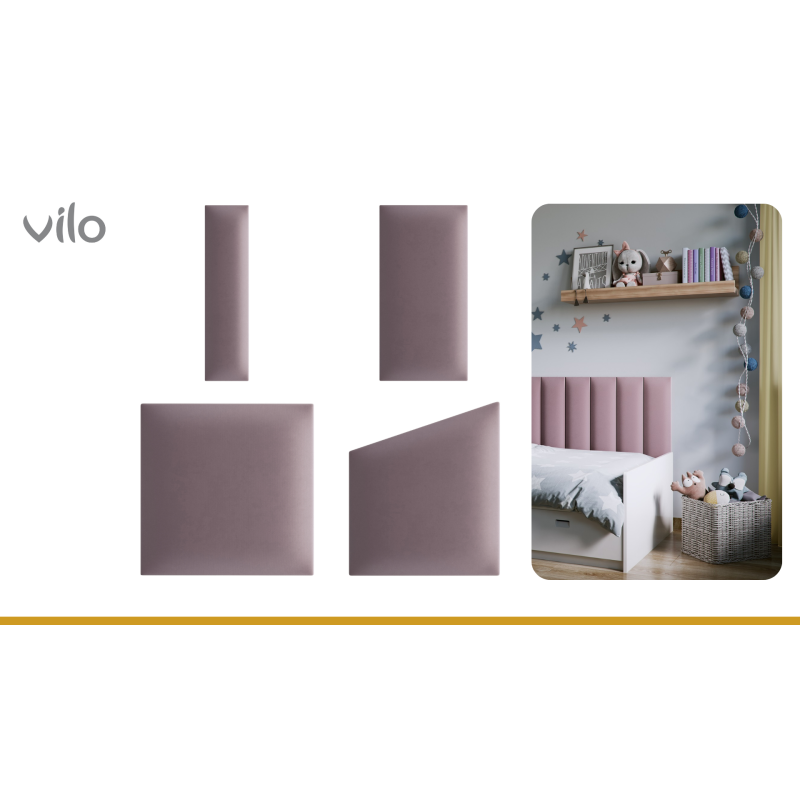 Paneles tapizados 15X60 ROSA PUDRAL