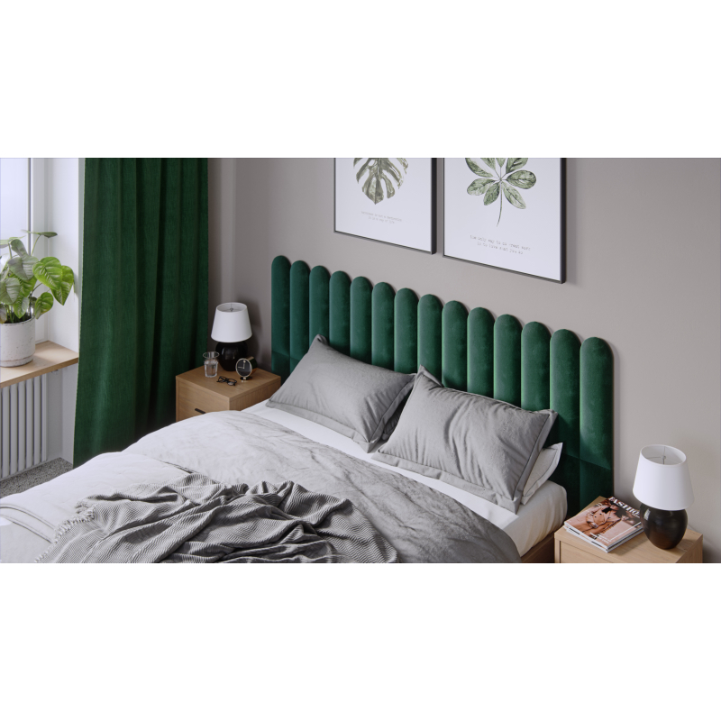 Gepolsterte Platten 15X60 OVAL BUT. GRÜN