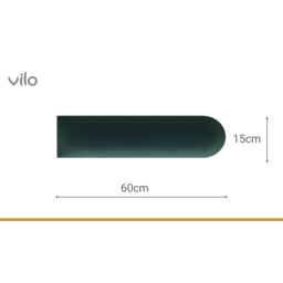 Gepolsterte Platten 15X60 OVAL BUT. GRÜN