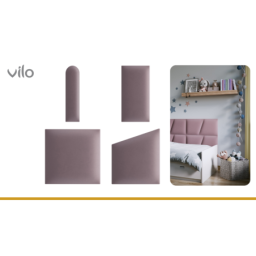 Upholstered panels 30X35 GEO powder pink