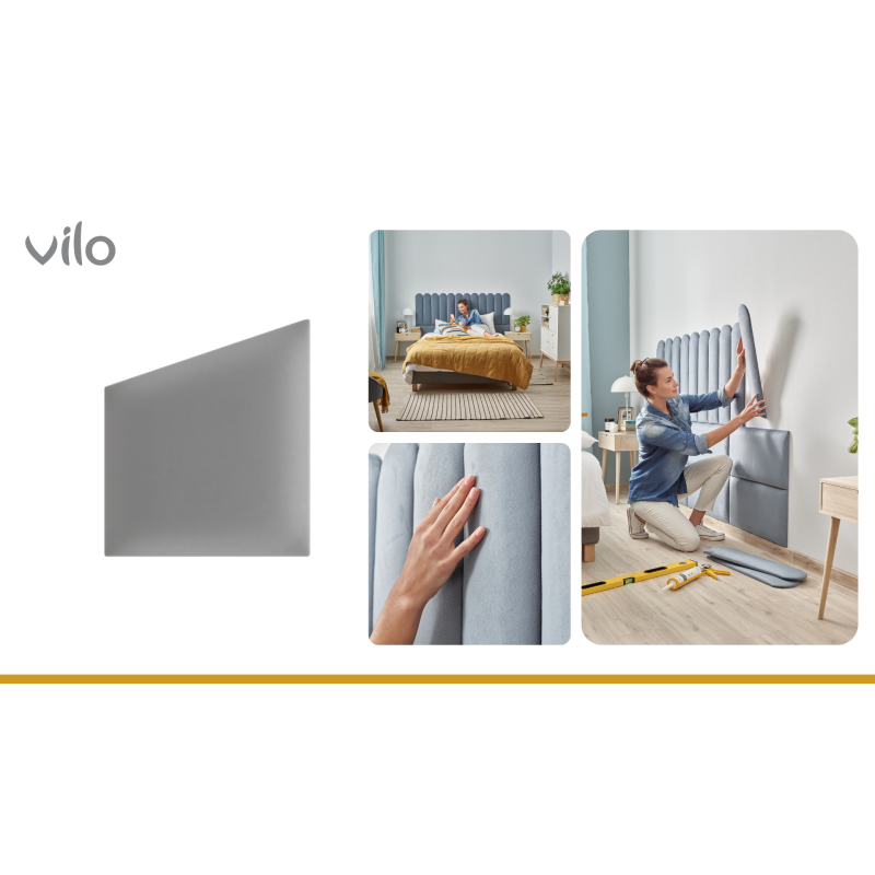 Gepolsterte Platten 30X35 GEO GREY