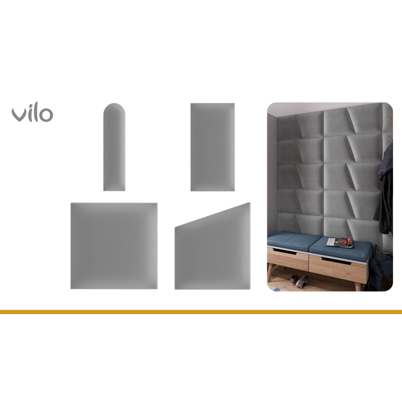 Polsterdatud paneelid 30X35 GEO GREY