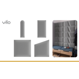 Polsterdatud paneelid 30X35 GEO GREY