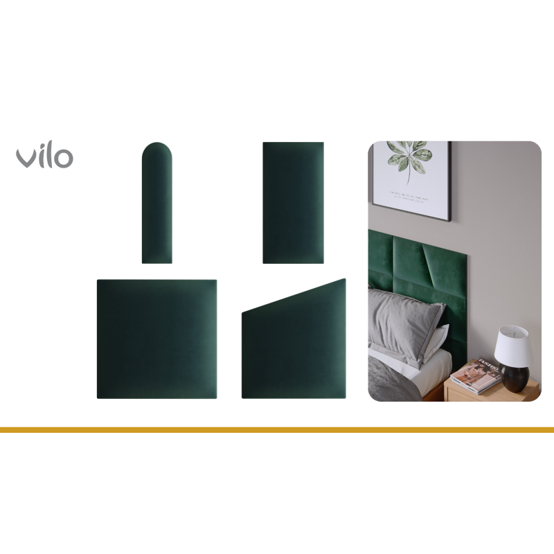 Upholstered panels 30X35 GEO BOTTLE GREEN